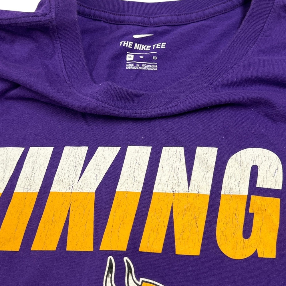 Minnesota Vikings Shirt Men's XL Purple NFL Football Nike Graphic Crewneck Tee - Picture 4 of 5